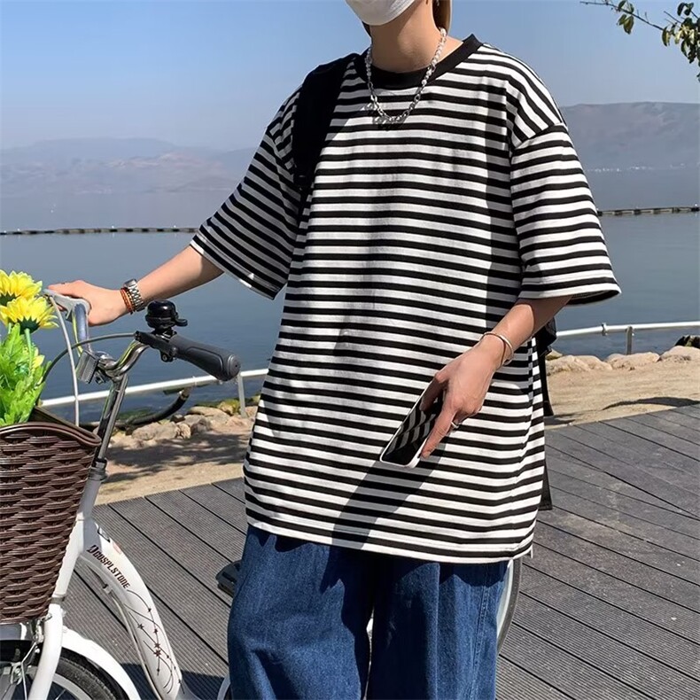 慵懒新款夏季T恤时尚潮牌圆领短袖DT107P24,男装T恤,星座1116-2