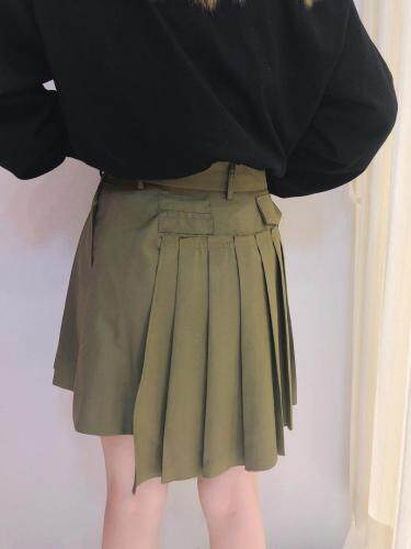 百褶小半裙，女装半身裙，久意