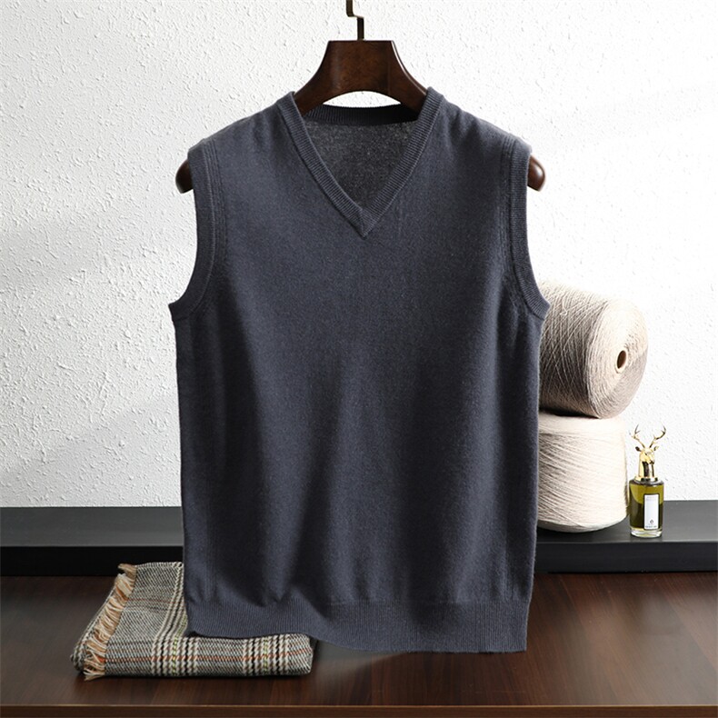 2024秋冬新款男士舒适简约马甲有型百搭男装，男装背心/马甲，奥澜羊绒