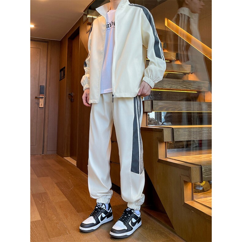 休闲套装男秋季宽松加大码潮流卫衣卫裤运动休闲两件套TZD02/P70图片
