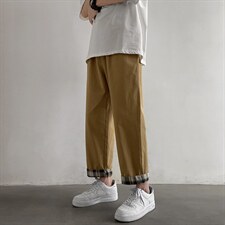 2023夏新款宽松直筒清凉裤脚条纹休闲裤男 k615-特批35图片