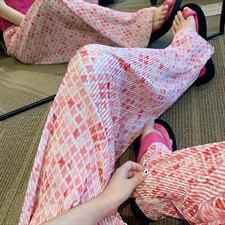 开叉阔腿裤，其它，花田么么