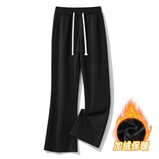 秋冬季垂感显瘦加绒保暖微喇斜切弯刀百搭潮时尚休闲裤25109-P39，男装棉衣，电商B306