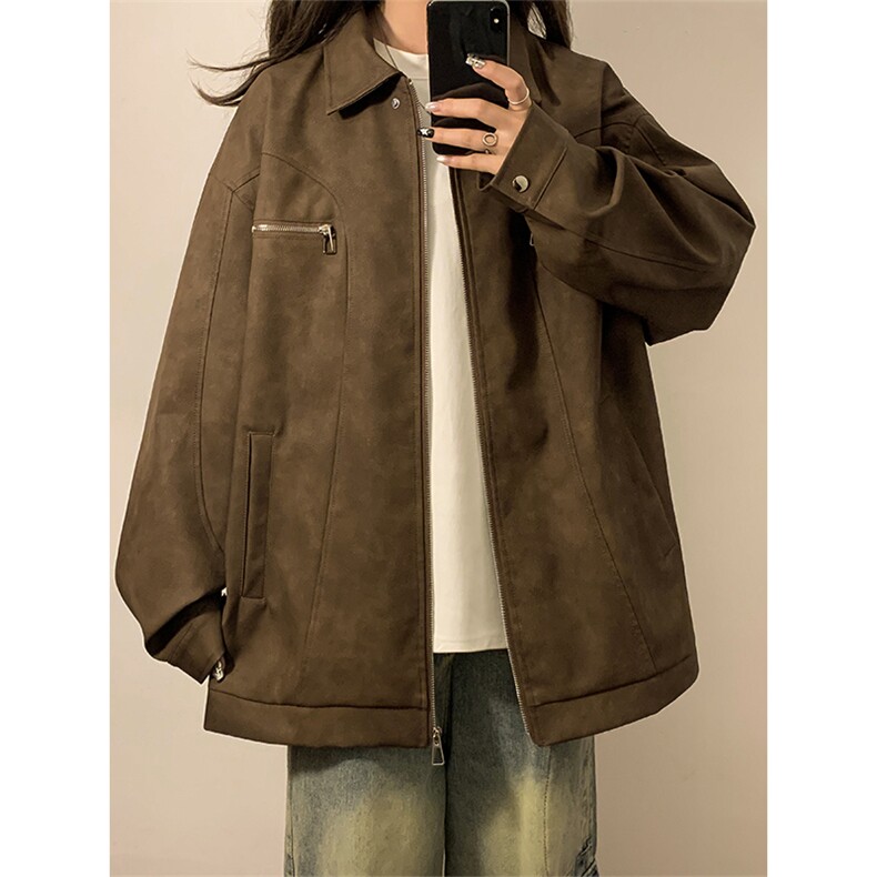 春秋季皮衣外套男女同款新款美式夹克XZ102B-1-JK2536P985，男装夹克，星座102B-1