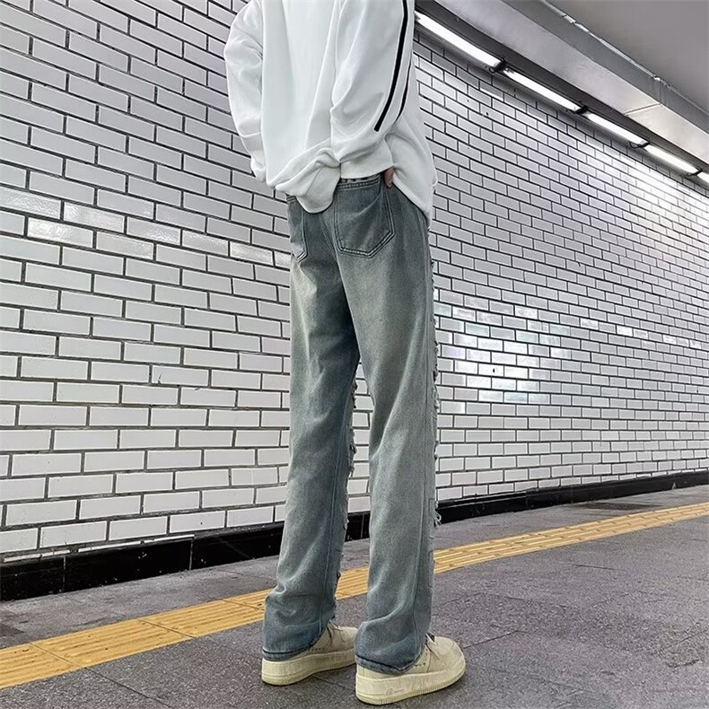 美式牛仔裤男款秋季长裤潮NK824P48,男装牛仔裤,星座1116-2