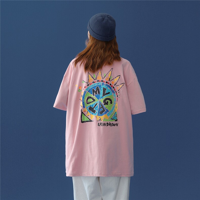 1中性风大码M-5XL图案已注册休闲情侣潮短袖T恤男7800F35控48，男装T恤，星座226-2