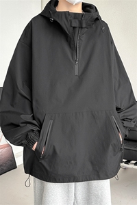 JK8010/P55春装现货冲锋衣男女宽松套头夹克个性外套男图片