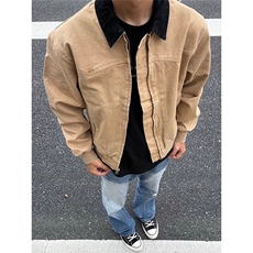 复古潮牌cleanfit工装底特律外套男街头宽松百搭翻领夹克，男装夹克，星座410-7