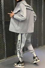 2021春秋季新款男士休闲运动套装立领两件套青少年外套D01，男装套装，电商B226-2（原B217-2）