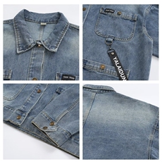 牛仔外套男士新款潮牌潮流上衣服男生春秋季百搭痞帅夹克，男装工装外套，星座1018A