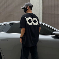 万针全刺绣工艺抖音得物高品质260克重磅纯棉双纱美式高街短袖T恤，男装T恤，电商A486