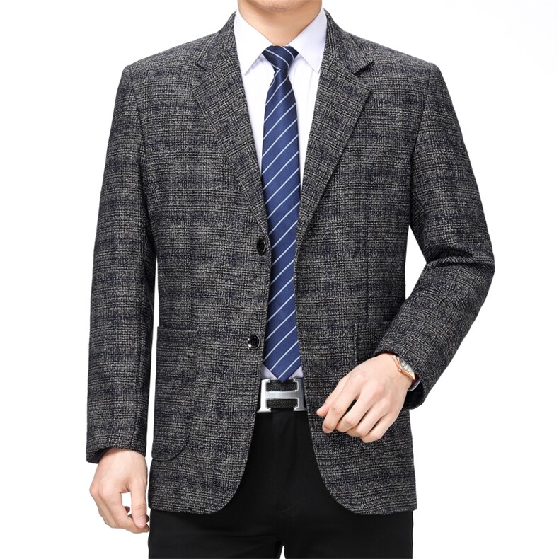 2023春秋季新款西服男商务休闲中年薄款小西装外套单西男免烫便西,男装西服,电商B212（原钱塘6029）