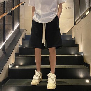 直播品质 做旧重磅水洗 大口袋工装短裤五分裤 K9803/P40 黑色图片