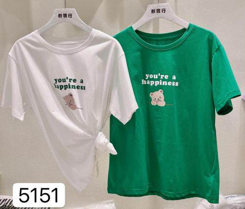 字母小熊简单T，女装，新雅行-1