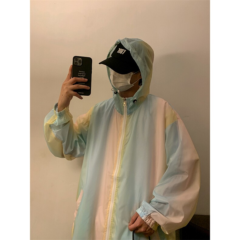 F3050/P38夏款七彩防晒衣男防晒服遮阳运动薄款外套夹克衫薄夹克,男装夹克,电商A141