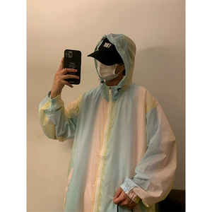 F3050/P38夏款七彩防晒衣男防晒服遮阳运动薄款外套夹克衫薄夹克图片