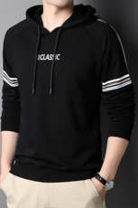QLM77218男式秋季服装新款长袖T恤青年连帽卫衣四季打底体恤P80，男装卫衣，电商B360