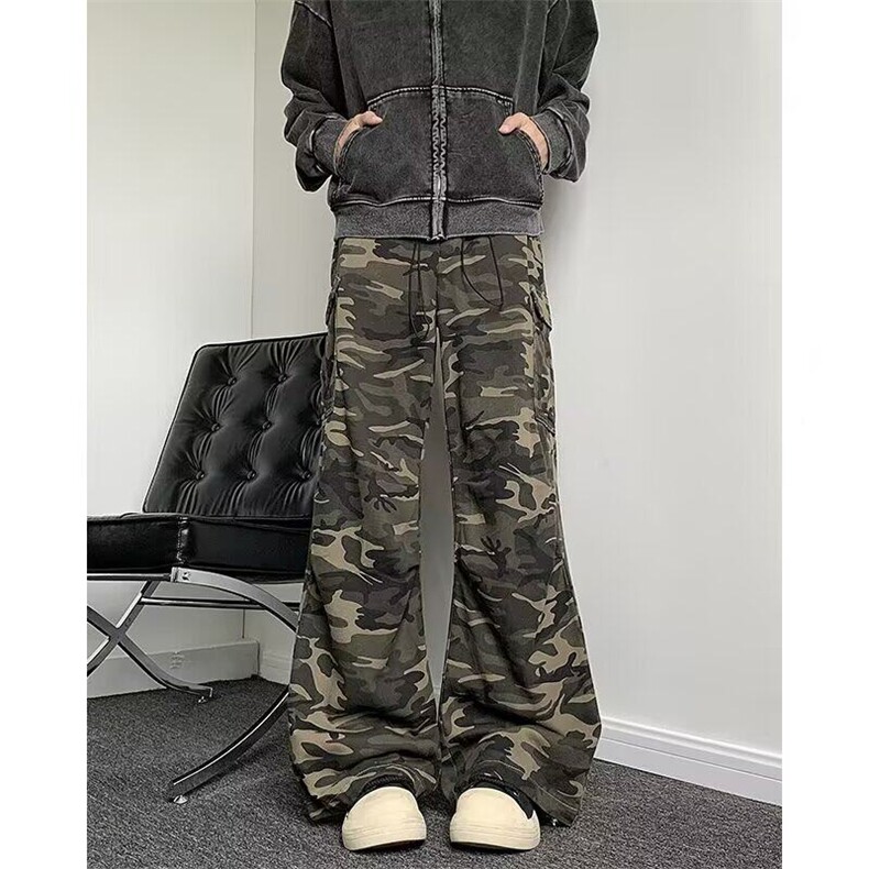 迷彩休闲裤男士韩版潮流高街百搭宽松2025春季ins长裤K5878-P49,男装休闲裤,星座412-2