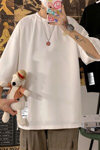 Q11045-P30 春夏季七分袖t恤男大码五分袖男短袖中袖图片