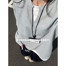 XZ809A/XS16/特P24/控48华夫格家俩件亨利领长T卫衣打底衫，男装T恤，星座809A(原222-1)