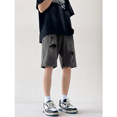 休闲复古牛仔短裤男磨破痞帅五分裤夏季薄款中裤NS237，男装牛仔裤，星座1116A-1（原606A）