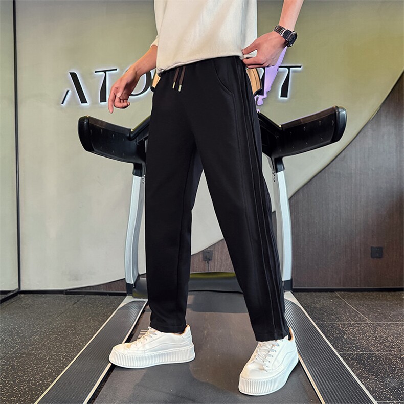 跑步机港风褶皱春夏新款休闲裤子男华棉长裤2240-P58控78,男装休闲裤,星座313B-2(原星座309A-2)