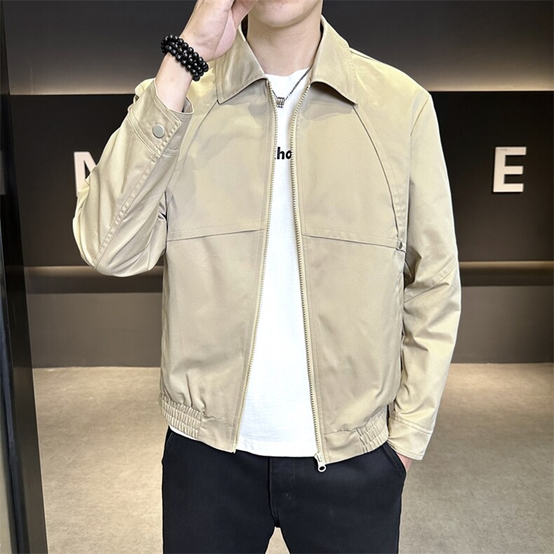 设计感工装夹克短款翻领时尚简约百搭潮流上衣男JK9216P95控138,男装夹克,星座914