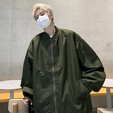 工装复古外套男潮痞帅港风高街夹克春秋2025新款棒球服W4983-P55，男装夹克，星座412