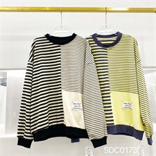 横条卫衣，女装卫衣/绒衫，尚映