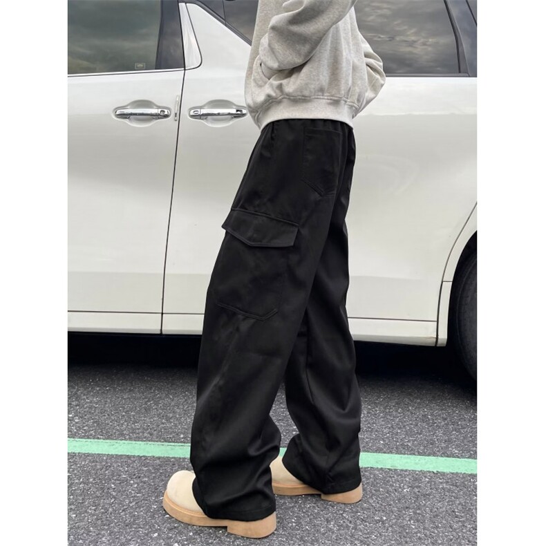 欧美风高街裤子男工装机能排扣设计感小众情侣潮牌牛仔裤HR31-P51,男装牛仔裤,星座1109-3