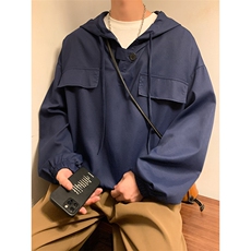 现货DSA059-7839-P45控68秋季连帽休闲宽松高品质百搭卫衣上衣，男装卫衣，电商A059
