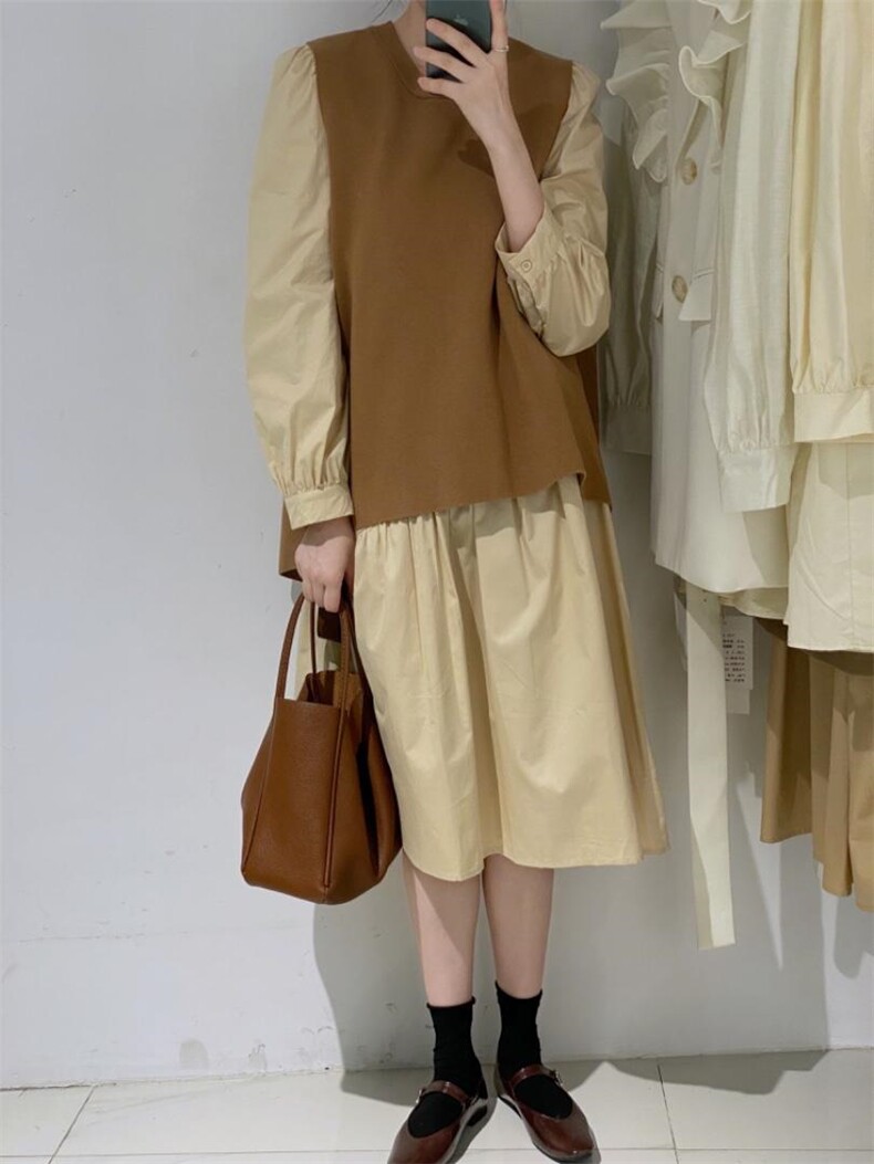 马甲?连衣裙两件套，女装马甲，驿谷