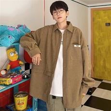 美式灯芯绒长袖衬衫男春秋季2026新款潮牌衬衣痞帅休闲高级感，男装衬衫，星座218-1（原230）
