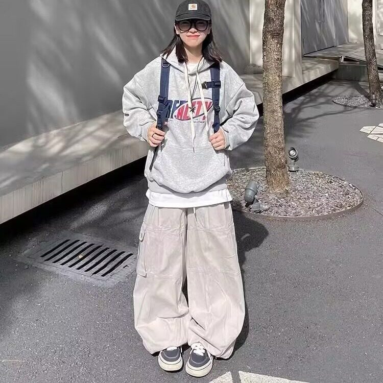美式复古大口袋工装休闲裤男夏季新款宽松水洗百搭显瘦束脚长裤潮,男装工装外套,星座506A