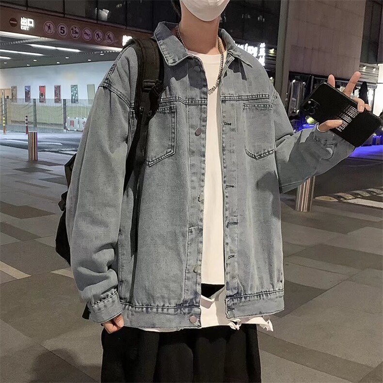 港风宽松夹克青少年翻领长袖W008P55,男装夹克,星座1116-2