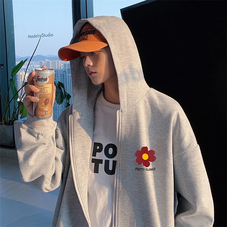 KS21257-P38连帽开衫卫衣男运动外套大码班服,男装卫衣,电商A040