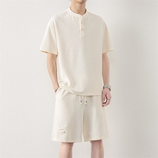 纯色二开TZ25313-特P60短袖T恤男套装夏季学生潮流帅气夏天男装，男装T恤，电商D310B-1