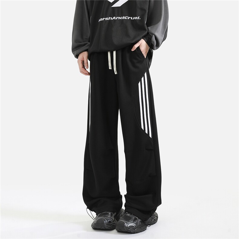 半精品秋冬新款高克重运动裤条纹针织休闲裤B336-K228-P48,女装休闲裤,电商B336