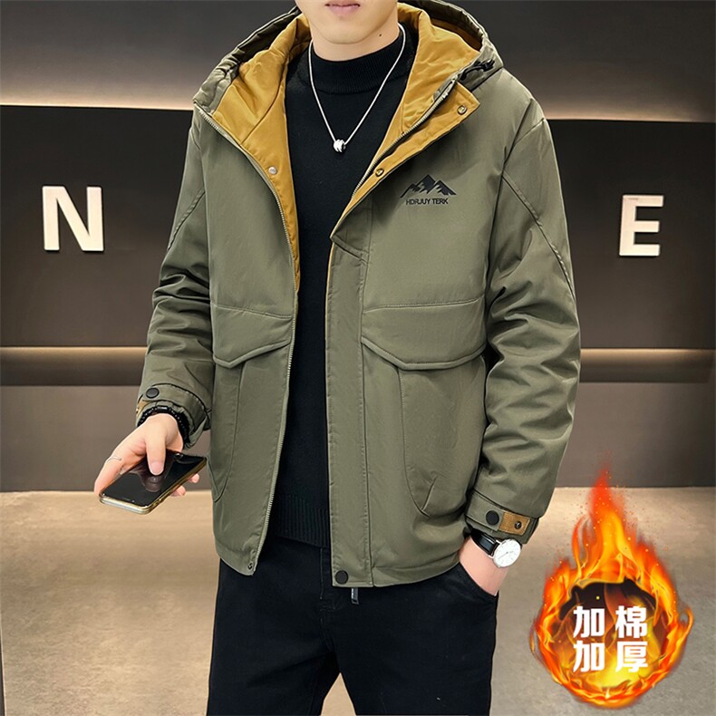 秋冬加棉加厚大码外套男士帅气连帽夹克潮流时尚男棉衣ZY801-P70,男装棉衣,星座310B-3