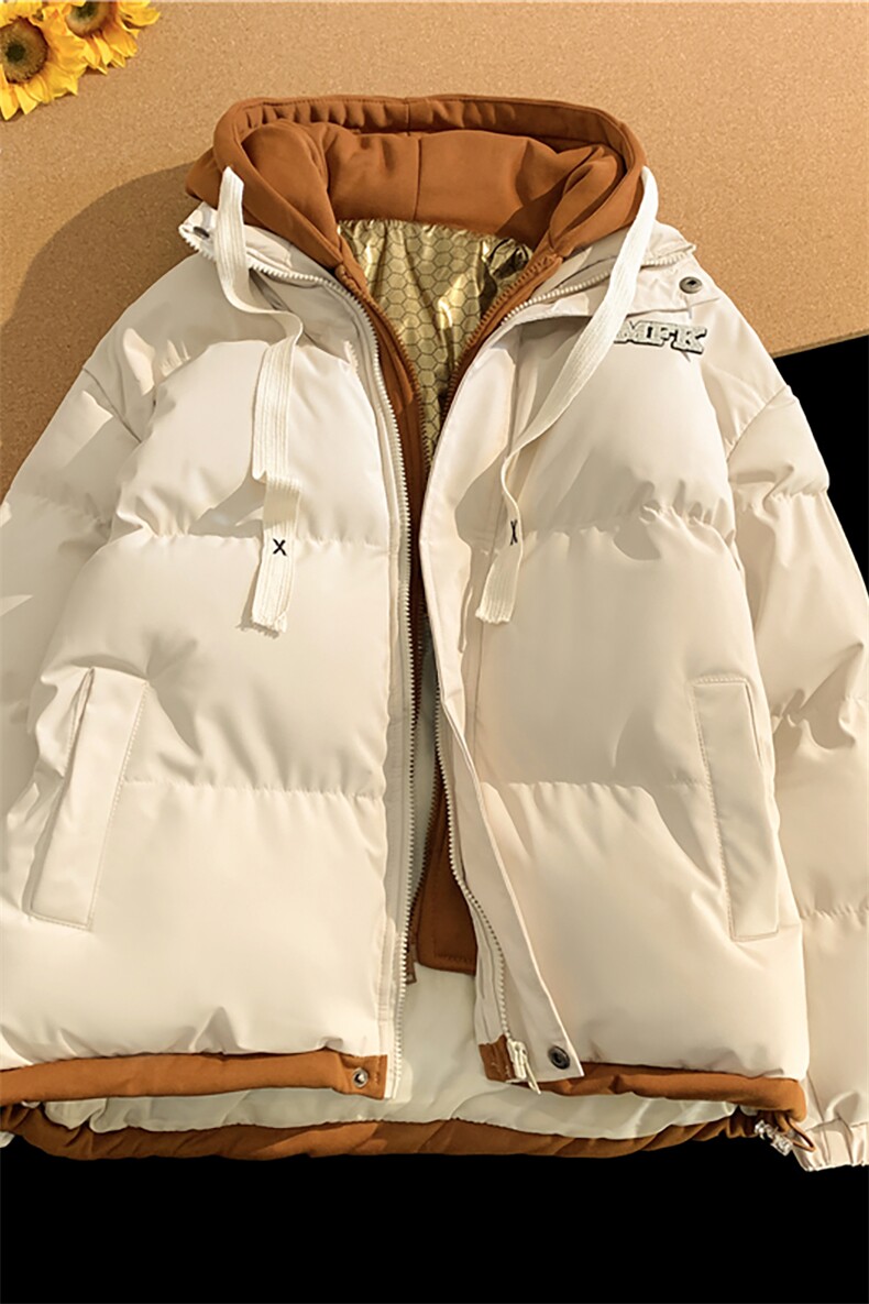 假两件加厚加绒情侣款百搭面包服棉衣715-6-MF101P118（控148）,男装棉衣,星座715-6
