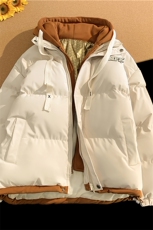 假两件加厚加绒情侣款百搭面包服棉衣715-6-MF101P118（控148），男装棉衣，星座715-6