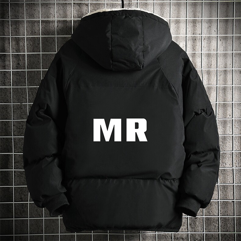 加厚加绒连帽衣男大码服男面包服男 MY16253-P100 网格挂拍图片
