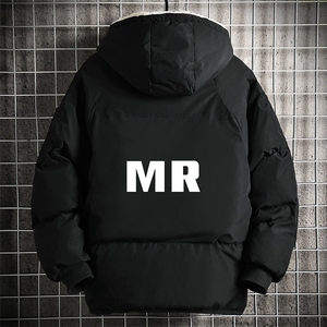 加厚加绒连帽衣男大码服男面包服男 MY16253-P100 网格挂拍图片