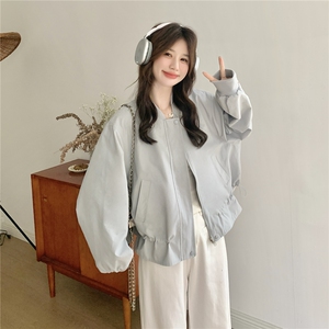 设计感抽绳收腰百搭棒球服夹克上衣女春新款小个子休闲显瘦短外套图片
