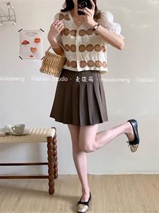 超工艺 高订小衫 ? 百褶半裙,女装半身裙,麦筱萌