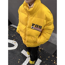 旗帜印花立领加厚棉衣男女宽松冬季潮面包棉服外套MH195，男装棉衣，星座1116A（原606A-3）