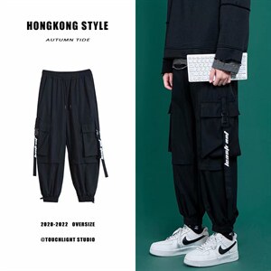 ins工装裤男潮牌宽松束脚休闲裤夏季韩版百搭薄款运动裤k058-p35图片