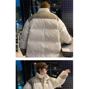 网络图现货 美式复古潮牌撞色冬季新款宽松面包服棉袄J566-P75图片