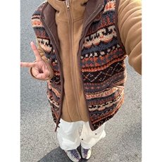 网图现货费尔岛羊羔绒拉链立领保暖马甲背心外套WT45特P75，男装背心/马甲，电商C310