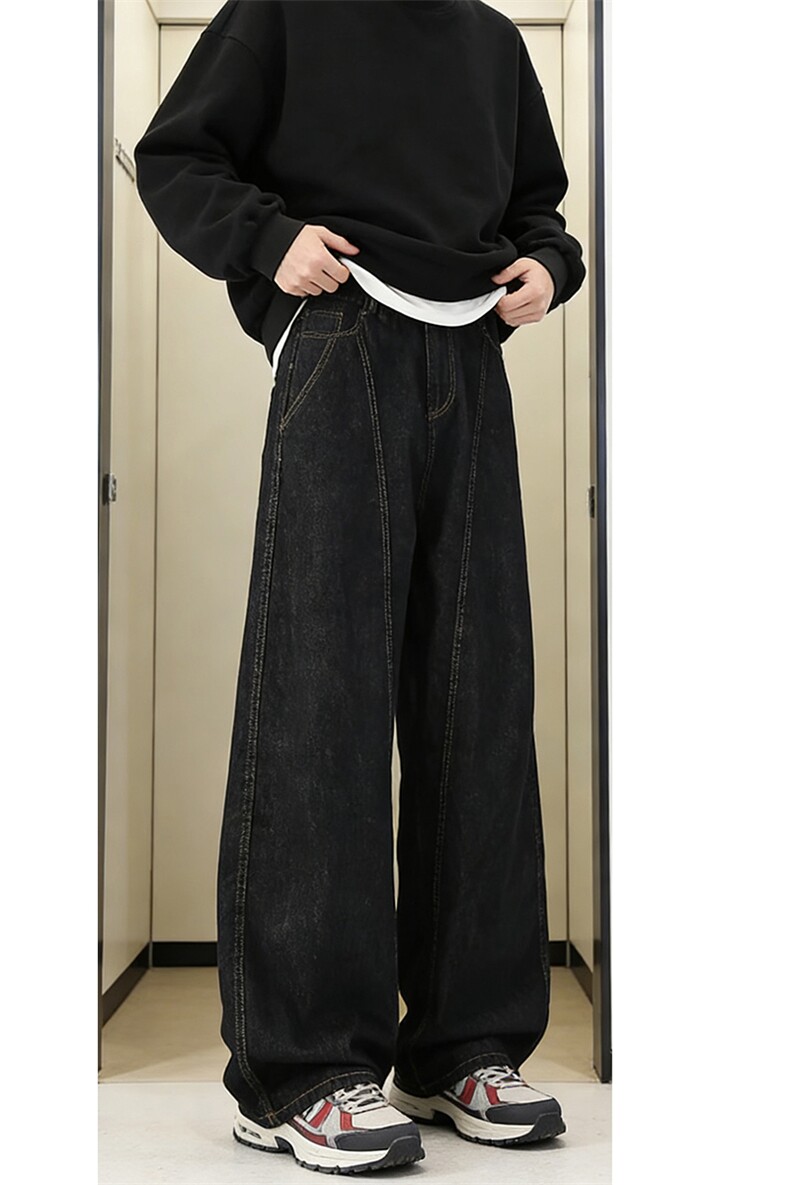 黑色简约牛仔裤男长裤A158-P45,男装牛仔裤,电商D312